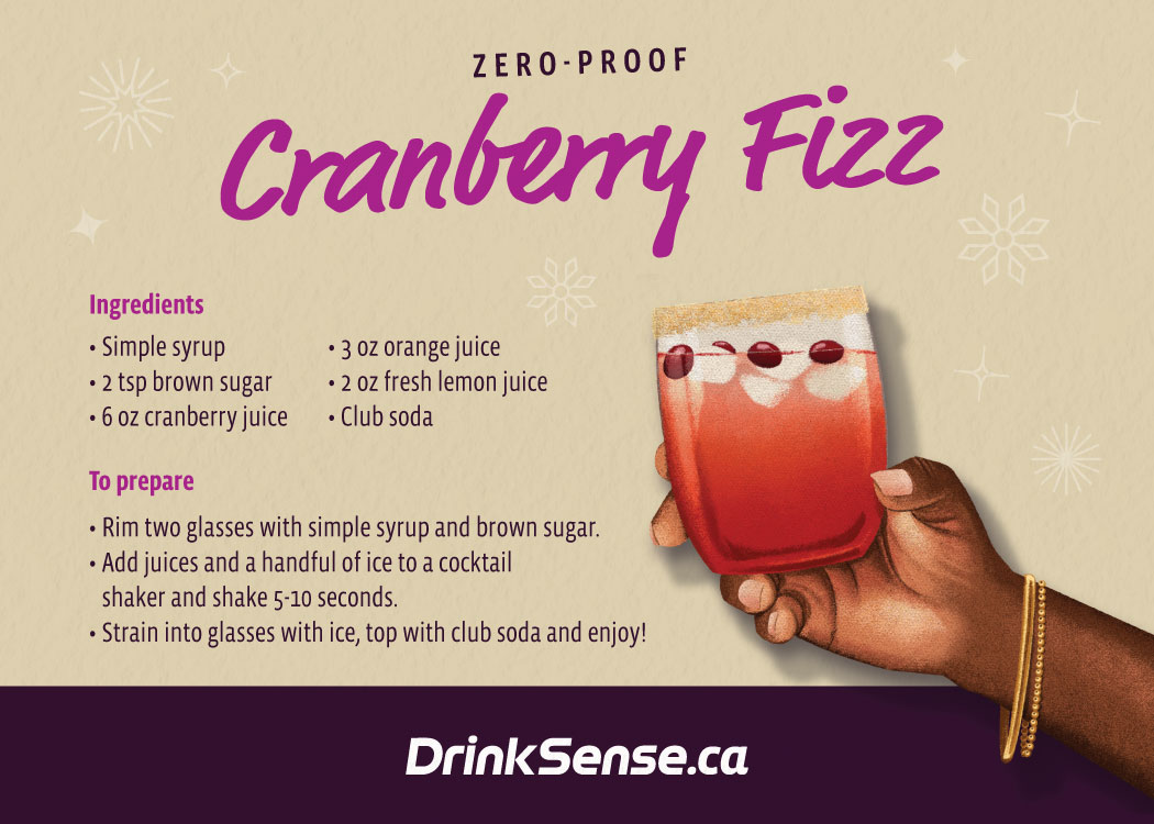 Zero-proof Cranberry Fizz Recipe