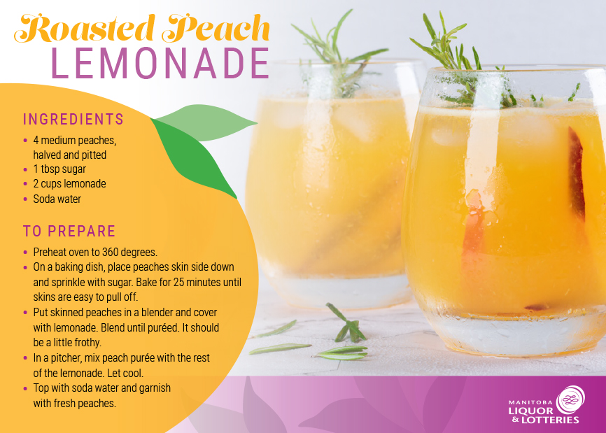 Roasted Peach Lemonade Recipe