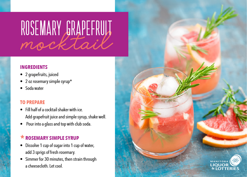 Rosemary Grapefruit Mocktail Recipe