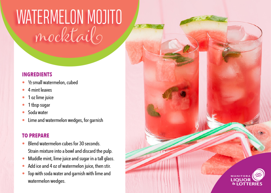 Watermelon Mojito Mocktail Recipe
