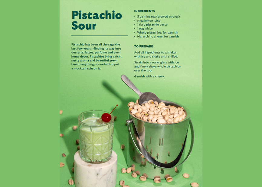 Pistachio Sour Mocktail recipe