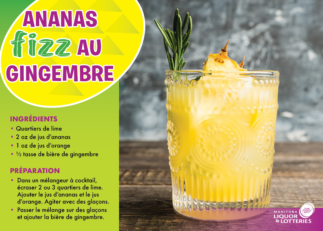 Ananas fizz au gingembre 