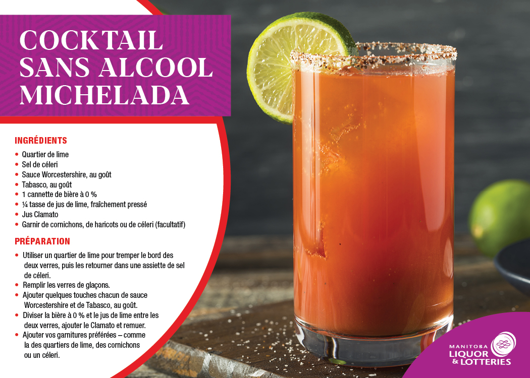 Cocktail sans alcool Michelada 