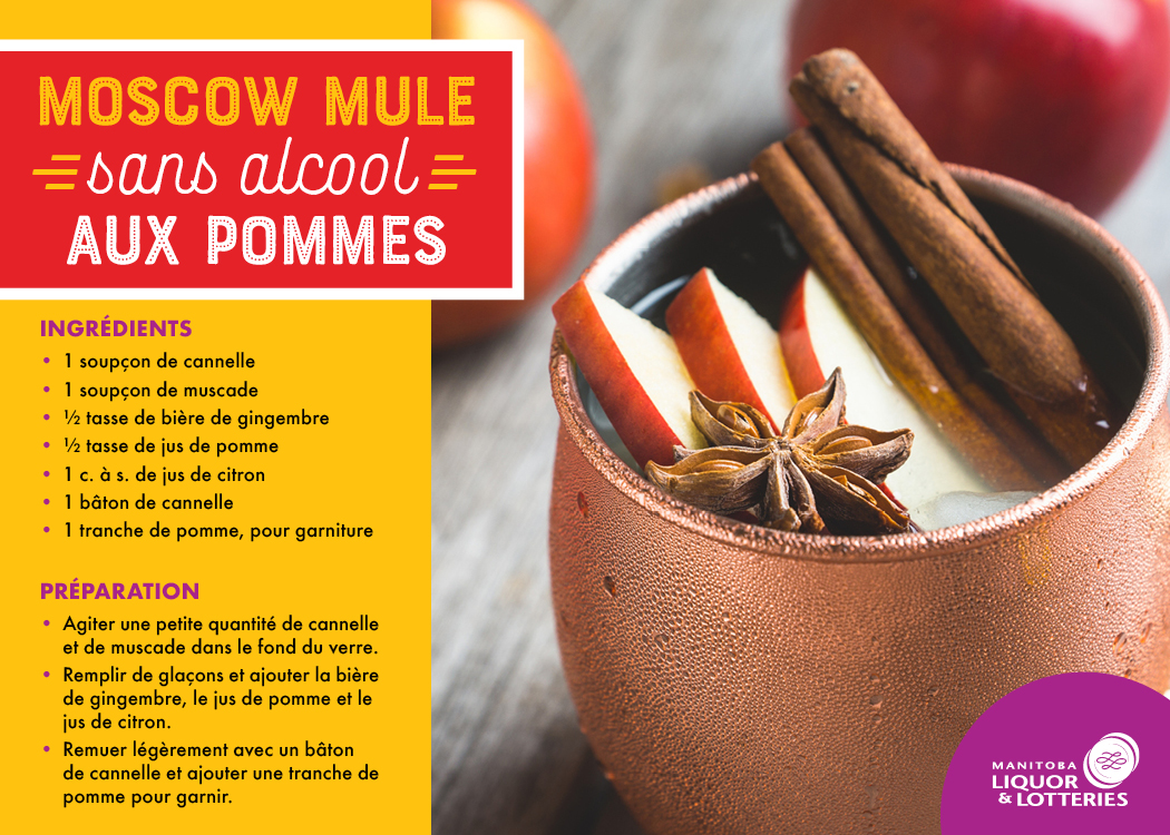 Moscow Mule sans alcool aux pommes 