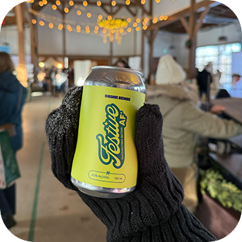 person holding a can