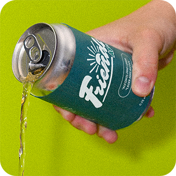 person pouring out a can