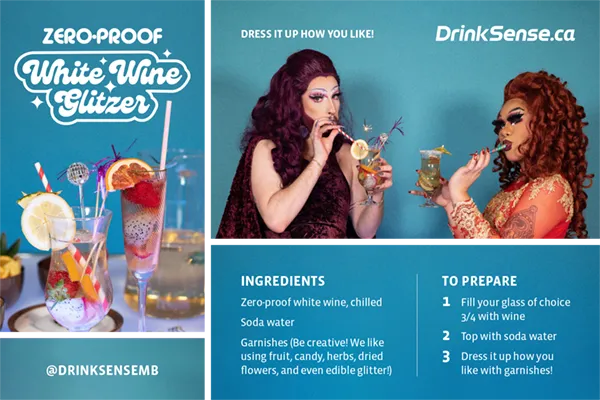 Zero-proof White Wine Glitzer