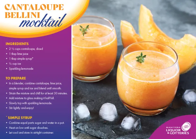 Cantaloupe Bellini Mocktail 