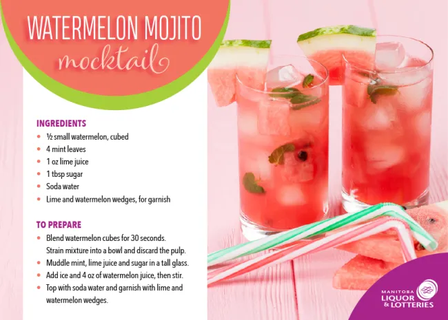 Watermelon Mojito Mocktail 
